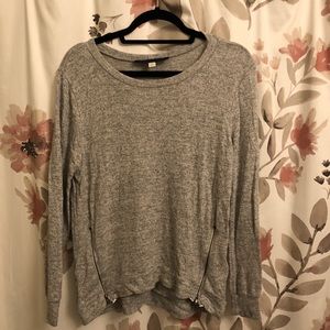 Sweater with zip up sides